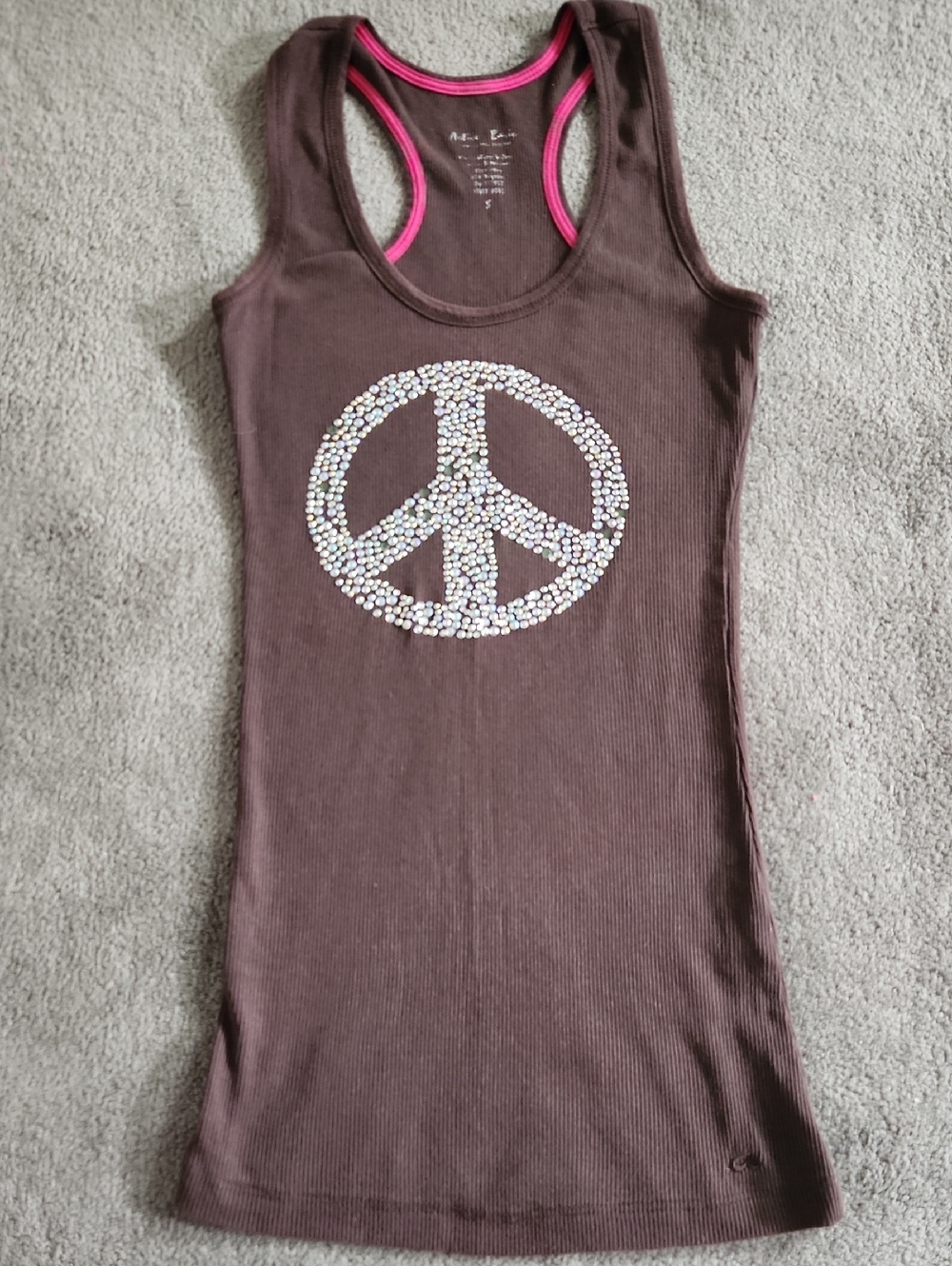 Bling Peace Sign  Tank Top